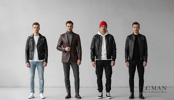 استایل مردانه با کت چرم | راهنمای کامل ست کردن