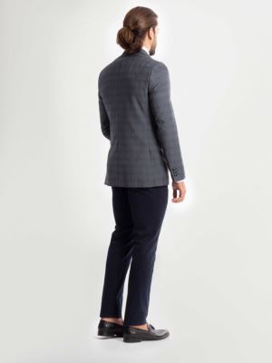 کت تک مردانه چهارخانه ال سی من 173