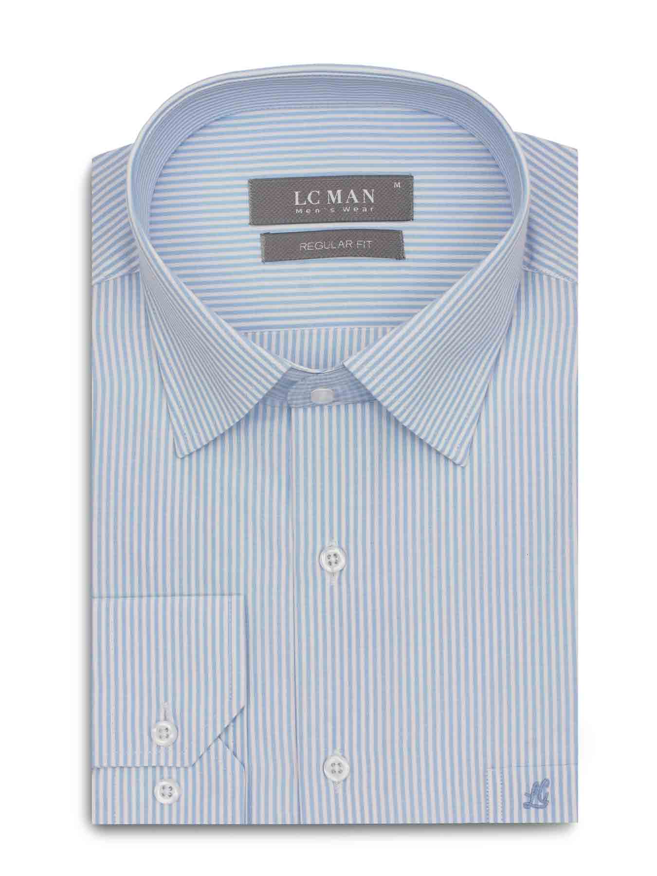 پیراهن مردانه راه راه آستین بلند ال سی من 006