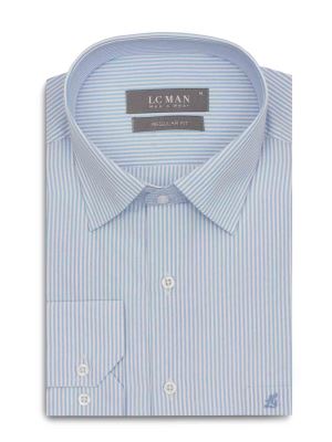 پیراهن مردانه راه راه آستین بلند ال سی من 006