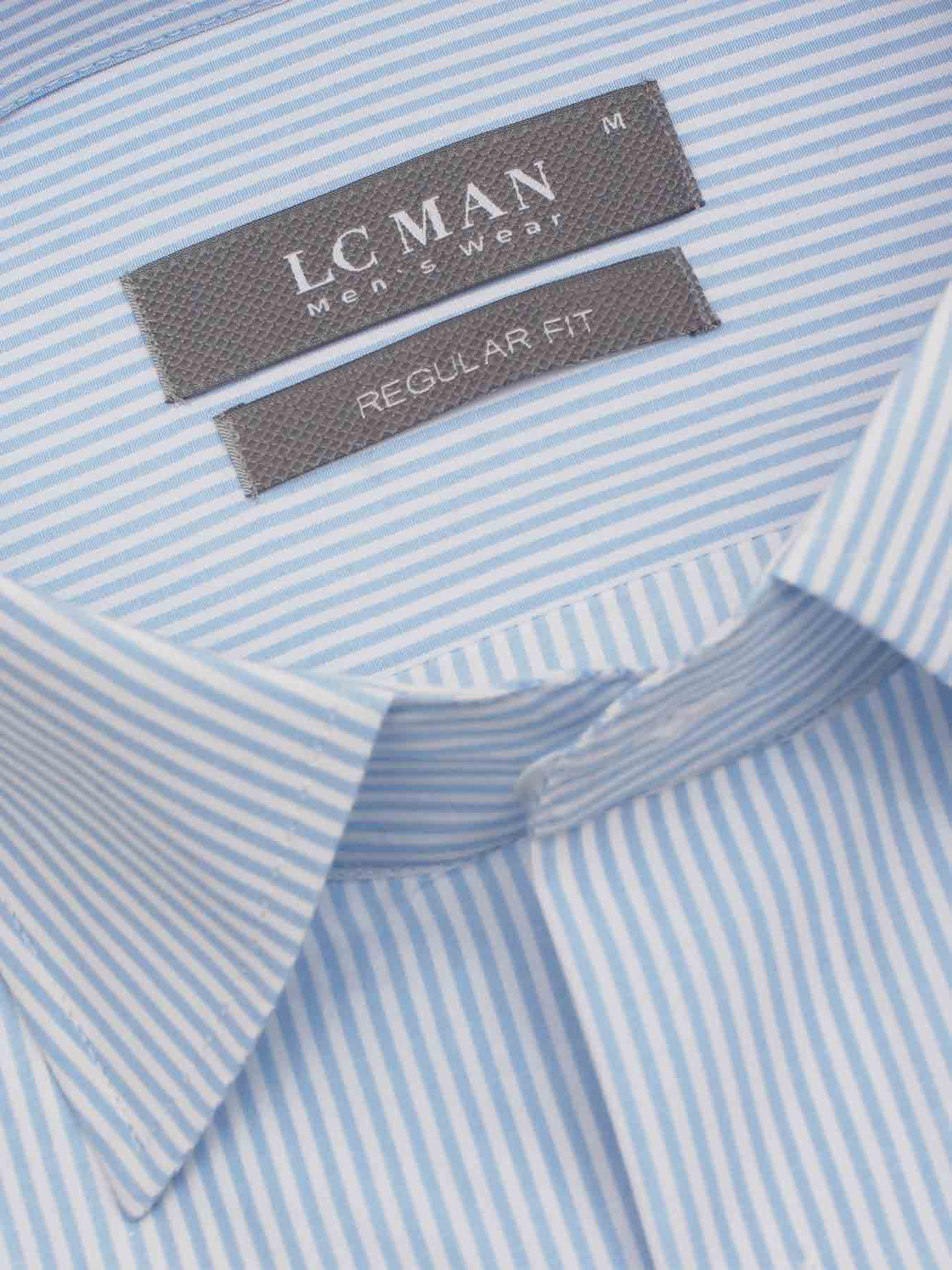 پیراهن مردانه راه راه آستین بلند ال سی من 006