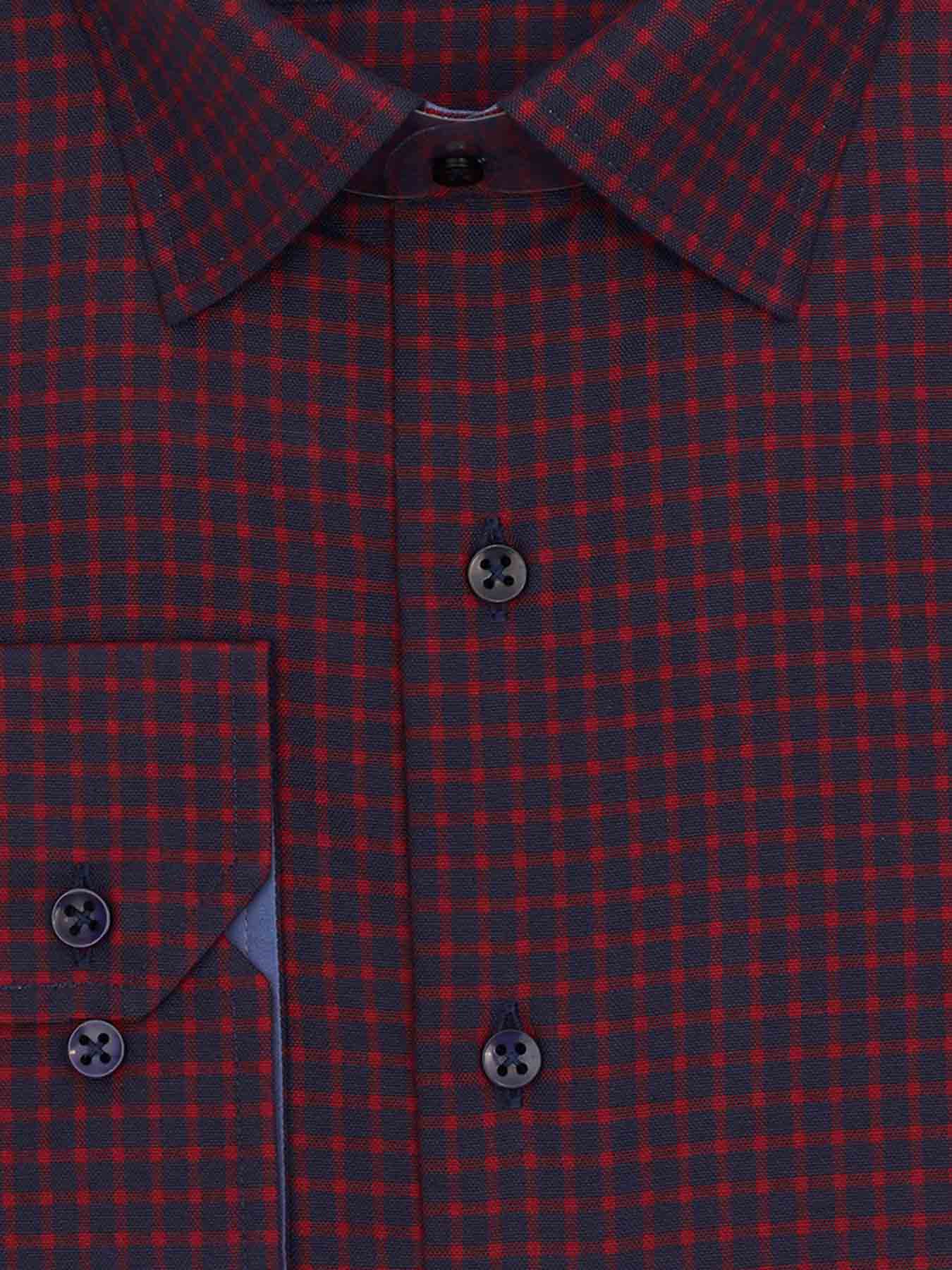 پیراهن مردانه چهارخانه آستین بلند 013