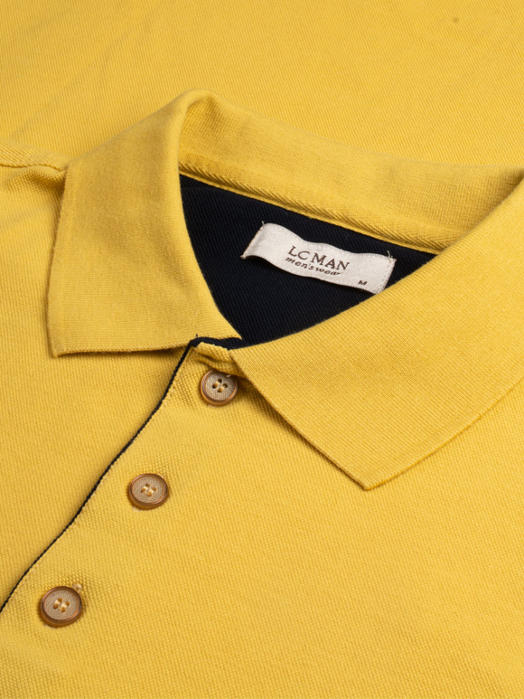 پولوشرت زرد یقه شکاری ال سی من