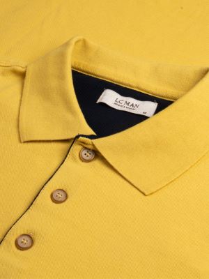 پولوشرت زرد یقه شکاری ال سی من
