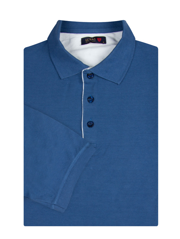 پولوشرت آبی یقه شکاری 25
