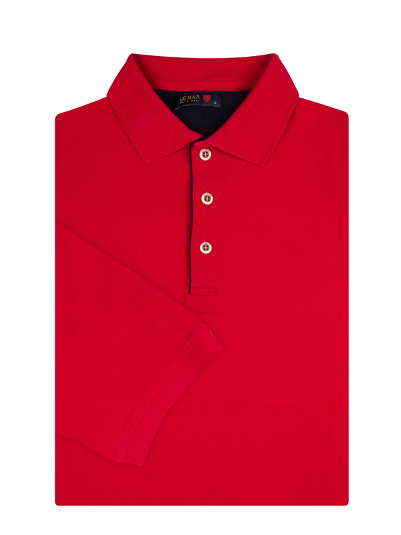 پولوشرت قرمز روشن یقه شکاری 25