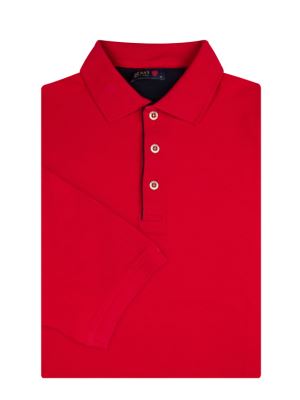 پولوشرت قرمز روشن یقه شکاری 25