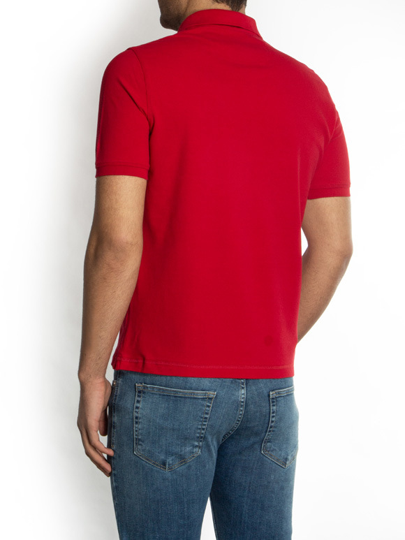 پولوشرت قرمز روشن یقه شکاری 25