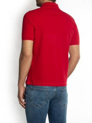 پولوشرت قرمز روشن یقه شکاری 25