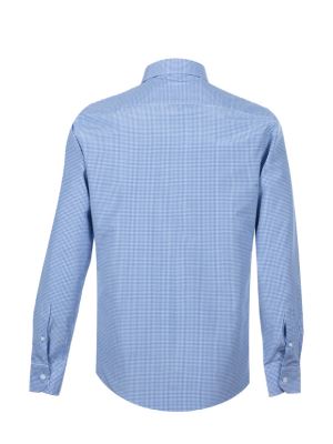 پیراهن مردانه چهارخانه  آستین بلند 019