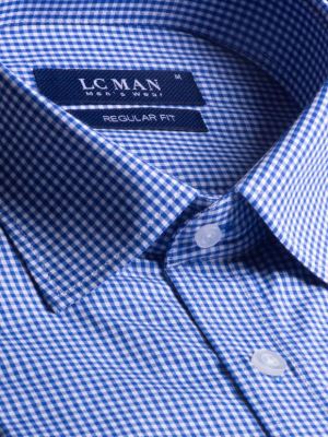 پیراهن مردانه چهارخانه  آستین بلند 019