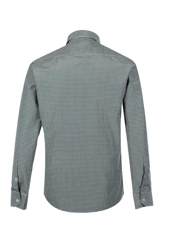 پیراهن مردانه چهارخانه ریز آستین بلند 024