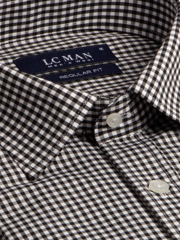 پیراهن مردانه چهارخانه ریز آستین بلند 024