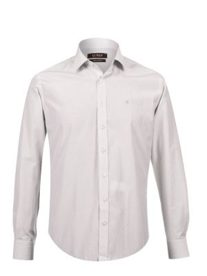 پیراهن راه راه طوسی آستین بلند ال سی من