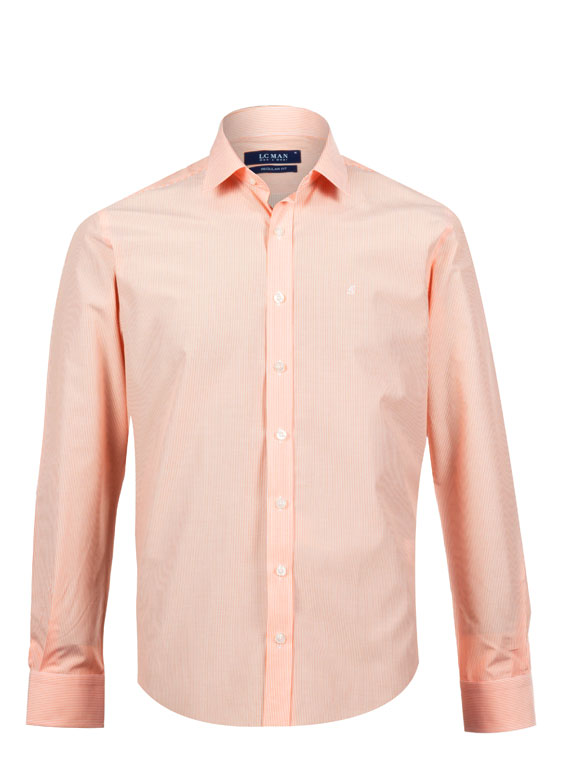 پیراهن مردانه راه راه آستین بلند 025