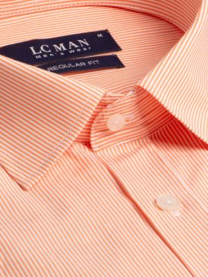 پیراهن مردانه راه راه آستین بلند 025