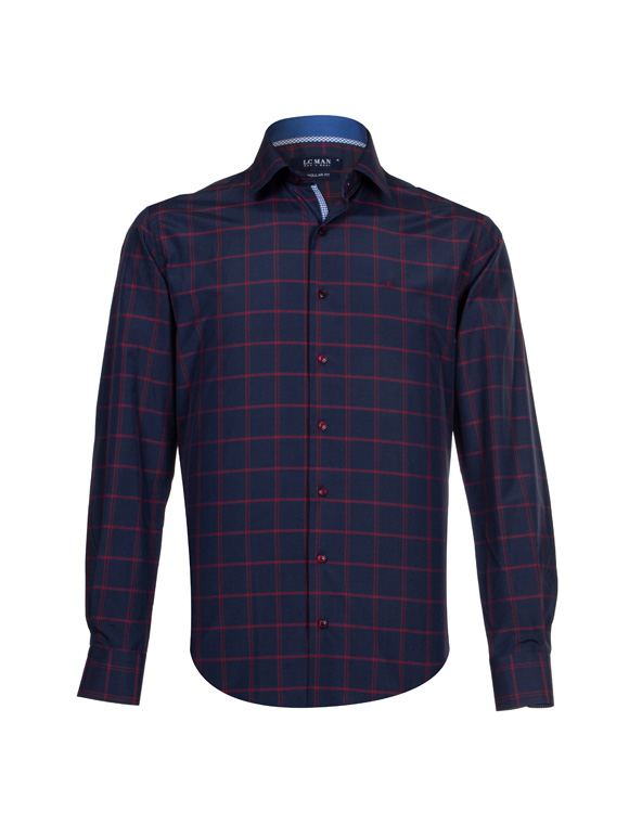 پیراهن آستین بلند چهارخانه قرمز 29