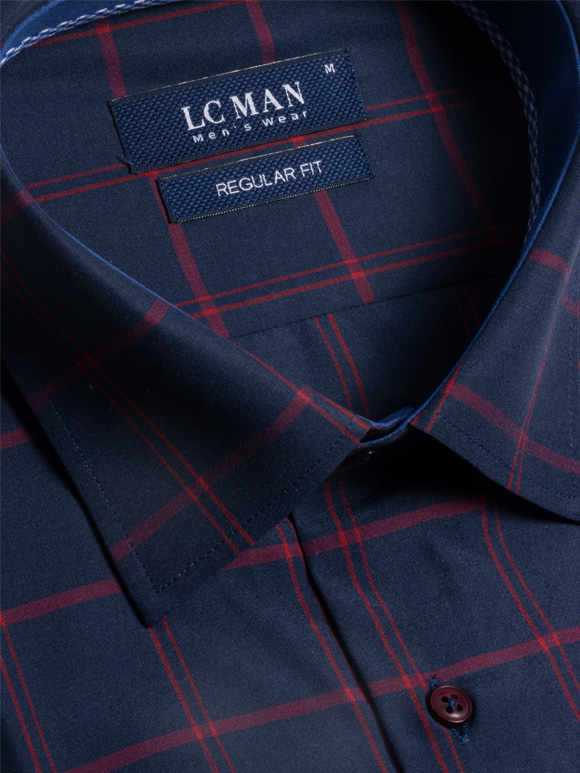 پیراهن آستین بلند چهارخانه قرمز 29