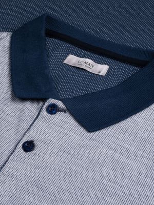 پولوشرت سرمه ای طرح دار یقه شکاری 52