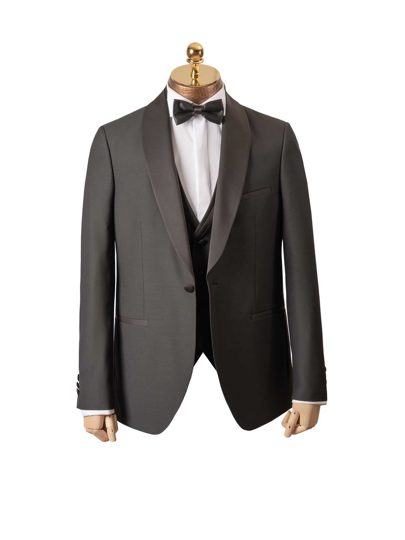 کت و شلوار و ژیله مردانه مشکی ال سی من 028