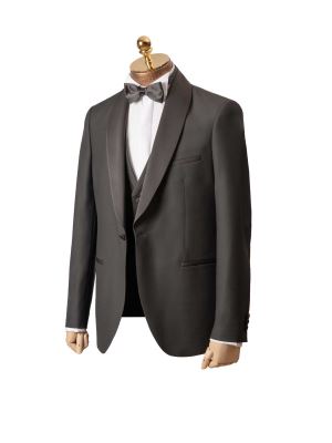 کت و شلوار و ژیله مردانه مشکی ال سی من 028