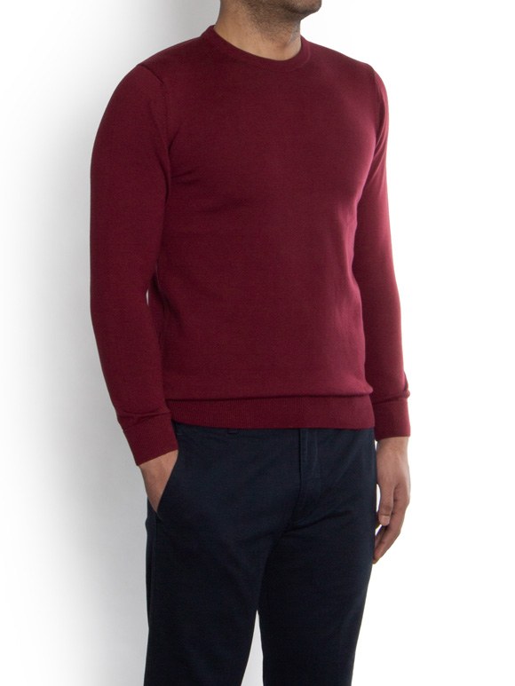 پلیور مردانه یقه گرد ال سی من S107-987