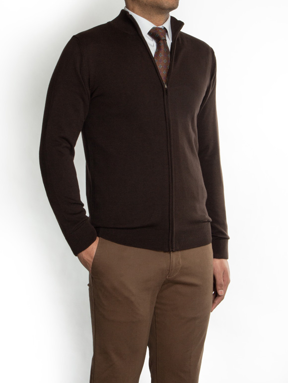 سویشرت زیپ دار مردانه ال سی من  2X613-1217