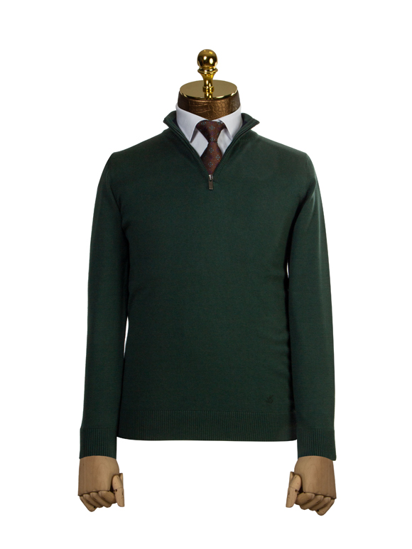 پلیور بیسیک نیم زیپ ساده  X614-3189