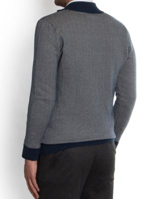 سویشرت سرمه ای طوسی زیپ دار ال سی من 