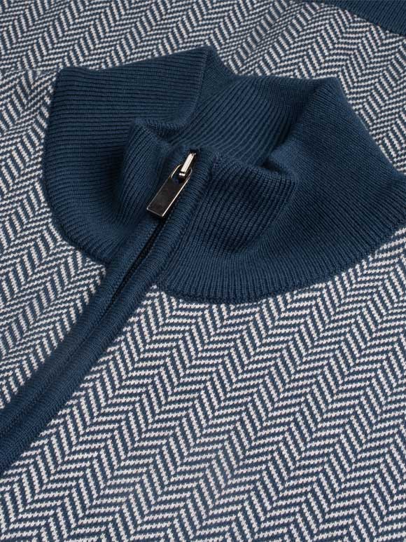 سویشرت سرمه ای طوسی زیپ دار ال سی من 