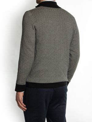 سویشرت طوسی مشکی زیپ دار ال سی من 