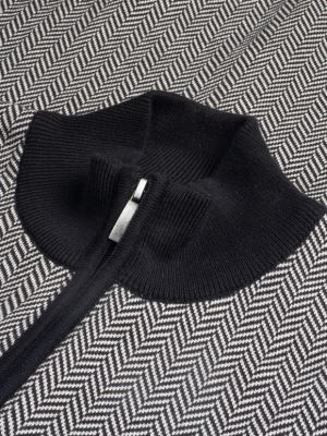 سویشرت طوسی مشکی زیپ دار ال سی من 