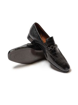 کفش چرم طرح دار یراق دار زیره میکرولایت