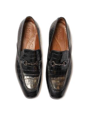 کفش چرم طرح دار یراق دار زیره میکرولایت