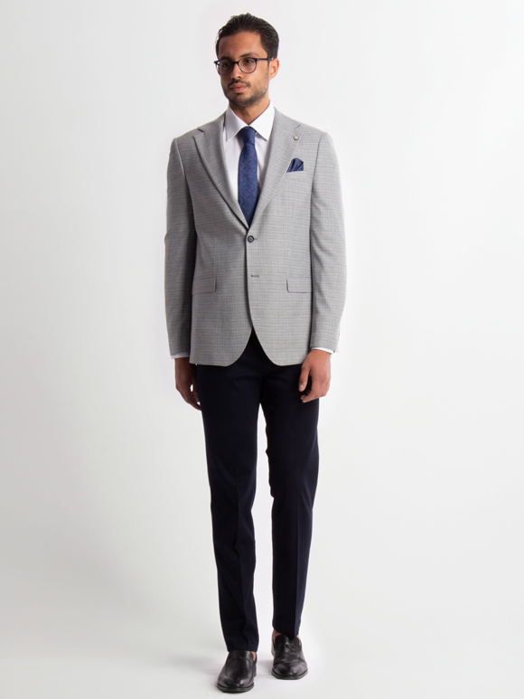 کت تک مردانه طوسی ال سی من 4042