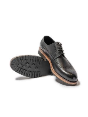 کفش چرم بنددار هشت ترک  420