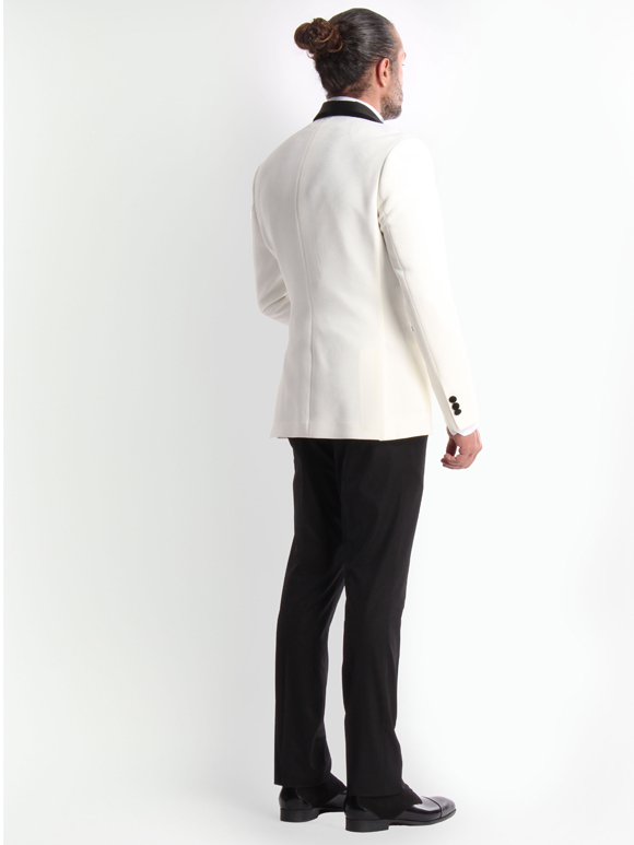 کت و شلوار و ژیله دامادی سفید 91