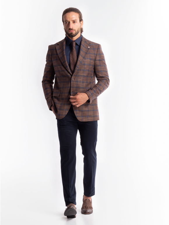 کت تک مردانه چهارخانه ال سی من 041