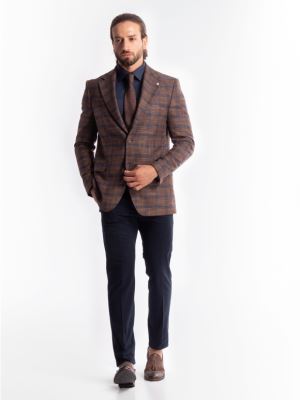 کت تک مردانه چهارخانه ال سی من 041