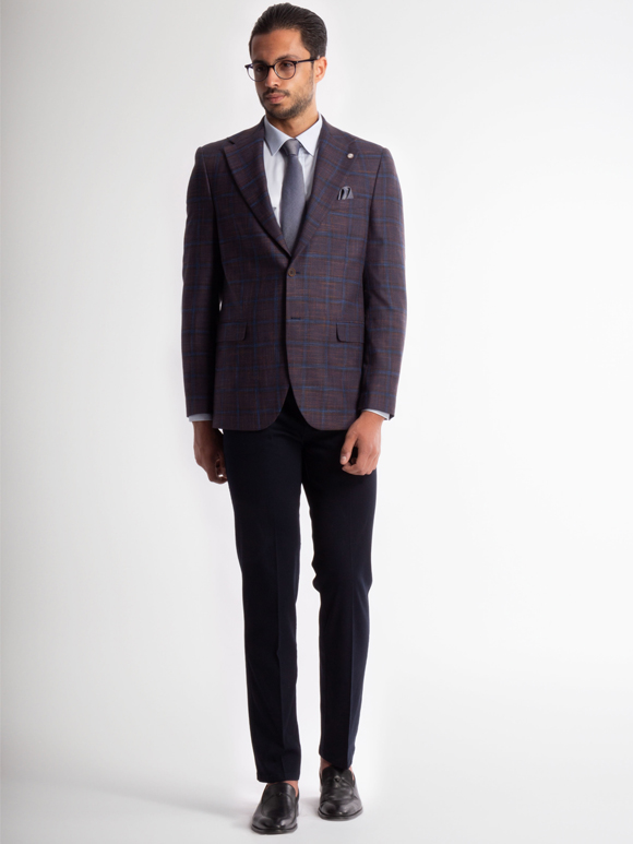 کت تک مردانه چهارخانه ال سی من 041