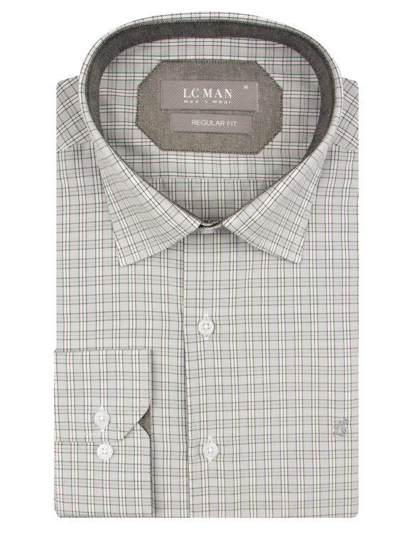 پیراهن مردانه چهارخانه آستین بلند ال سی من 053