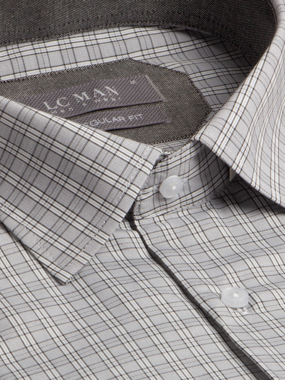 پیراهن مردانه چهارخانه آستین بلند ال سی من 053