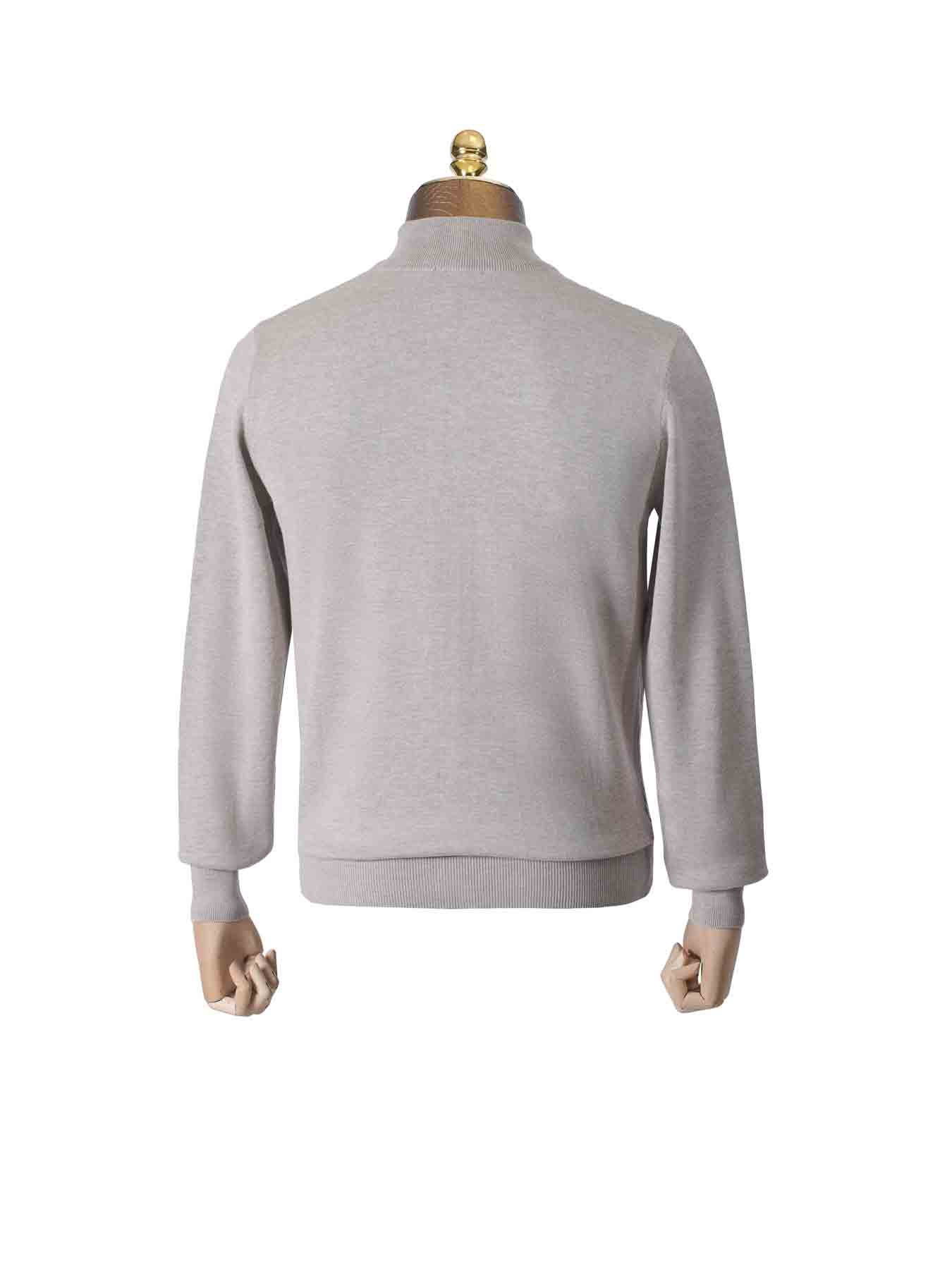 سویشرت تمام زیپ جناقی کرم57