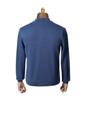 سویشرت تمام زیپ جناقی آبی 57