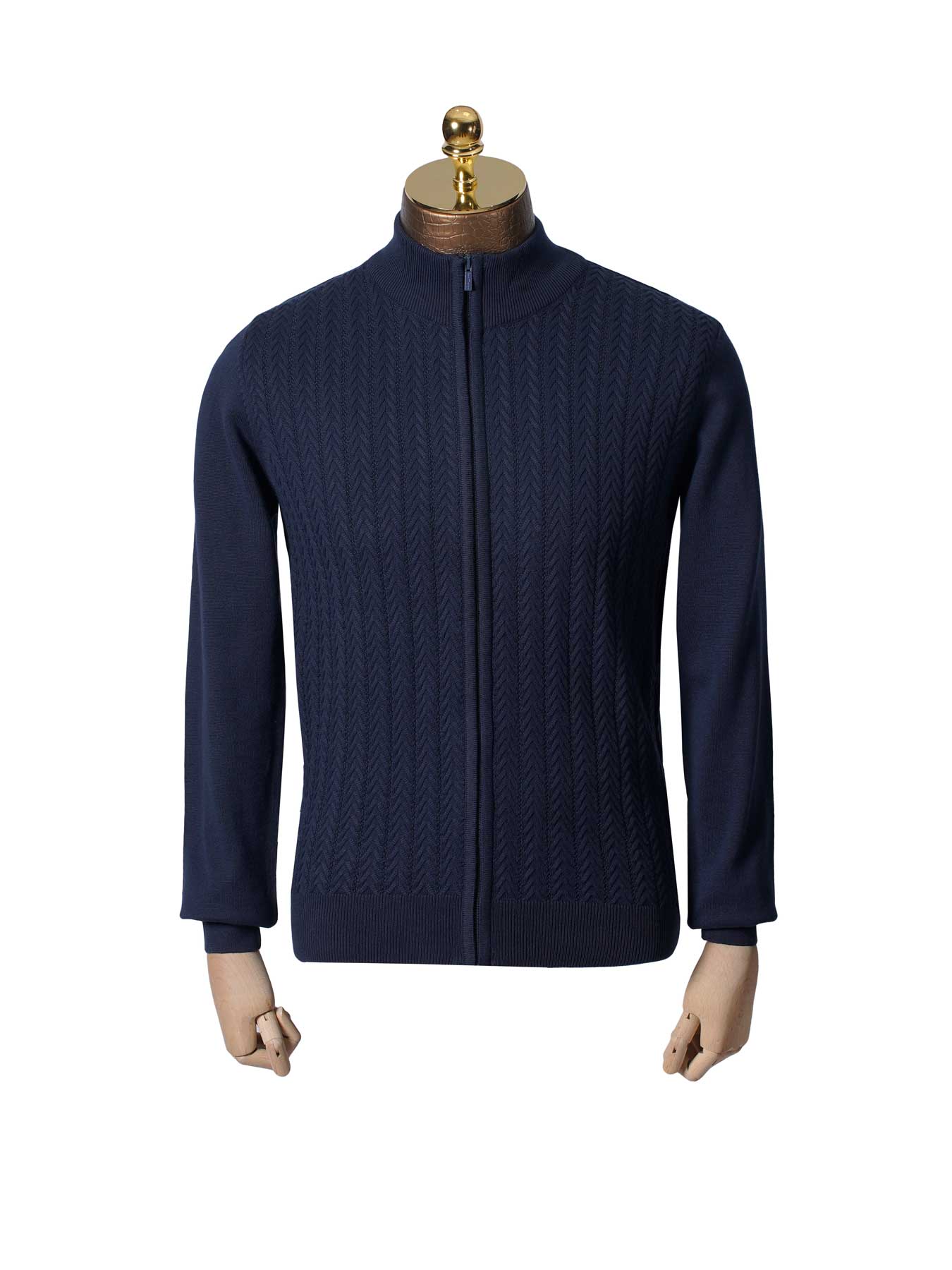 سویشرت تمام زیپ جناقی سرمه ای57