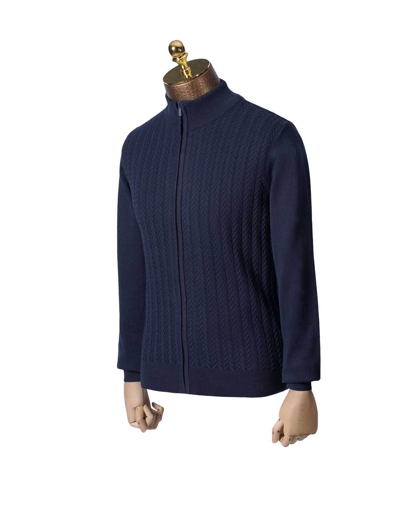 سویشرت تمام زیپ جناقی سرمه ای57