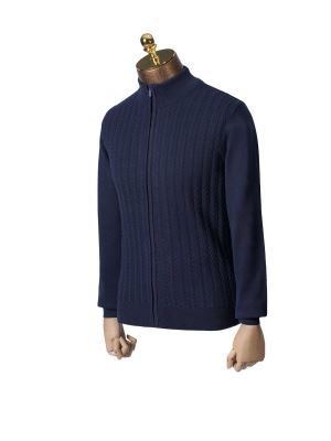 سویشرت تمام زیپ جناقی سرمه ای57