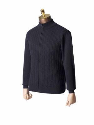 سویشرت مردانه تمام زیپ جناقی سرمه ای 57