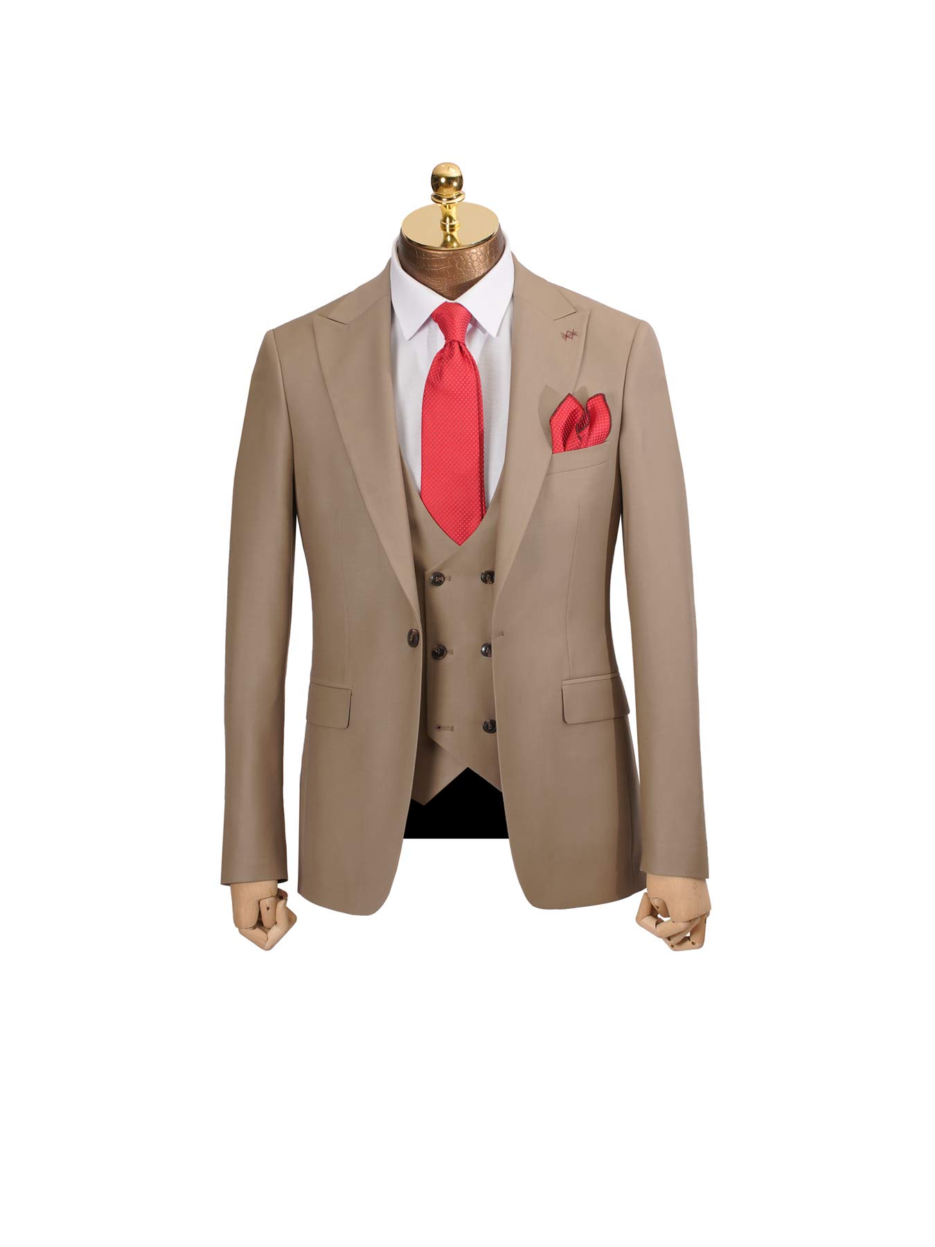 کت و شلوار و ژیله کرم 94