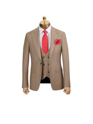 کت و شلوار و ژیله کرم 94